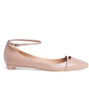 Malone Souliers Leather Mary Ballet Flats 10 - Pink