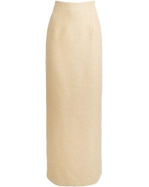 Huishan Zhang Tweed Vania Pencil Skirt - Natural