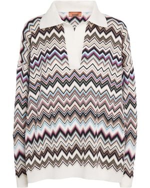 Missoni Chevron Polo Shirt - White