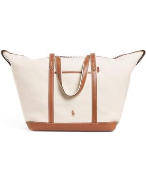 Polo Ralph Lauren Large Canvas Shopper Tote Bag - Pink