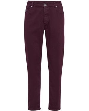 Brunello Cucinelli Comfort Straight-Fit Jeans - Purple