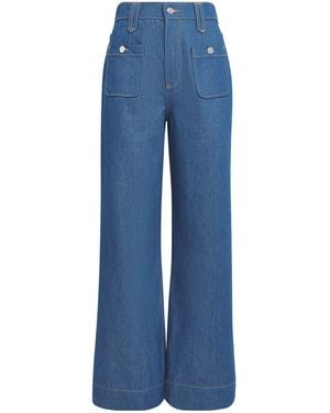 Claudie Pierlot High-Rise Wide-Leg Jeans - Blue