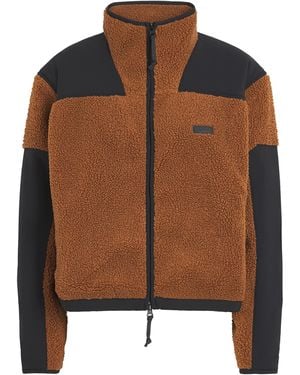 Skims Teddy Boxy Zip-Up Jacket - Brown