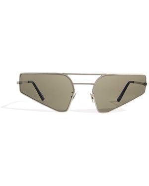 Rick Owens Stainless Steel Rg0000015 Prong Sunglasses - Metallic