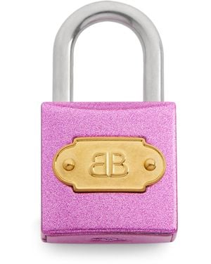 Balenciaga Bb Padlock Charm - Pink