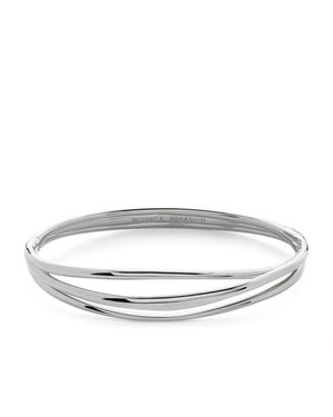 Monica Vinader Sterling Nura Wrap Bangle - Metallic