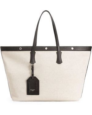 Dolce & Gabbana Canvas-Calfskin Tote Bag - Natural