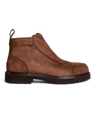 Colombo Nubuck Ankle Boots - Brown