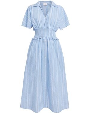 Claudie Pierlot Stripe Wrap Midi Dress - Blue