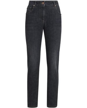 Brunello Cucinelli Stretch-Denim Slim Jeans - Blue