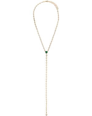 Jacquie Aiche Diamond And Emerald Sophia Necklace - White
