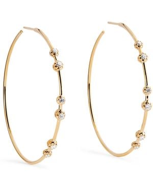Jacquie Aiche And Diamond Sophia Hoop Earrings - Metallic