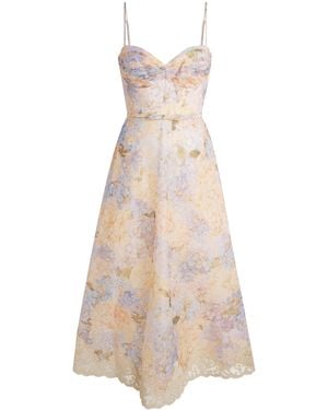 Zimmermann Valiant Tucked Midi Dress - Natural