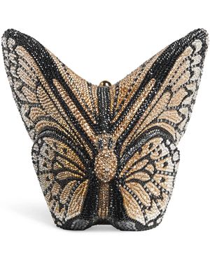Judith Leiber Embellished Butterfly Clutch Bag - Grey