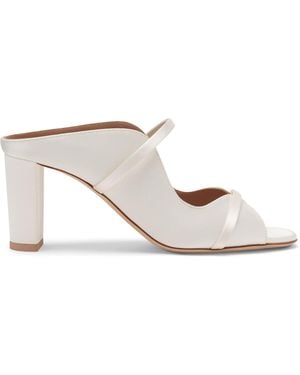 Malone Souliers Satin Norah Heeled Sandals 70 - White