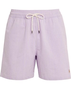 Polo Ralph Lauren Seersucker Traveller Swim Shorts - Purple