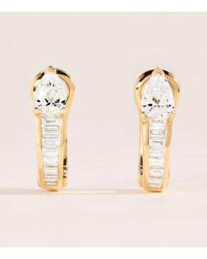 Anita Ko And Diamond Saturn Huggie Earrings - Natural