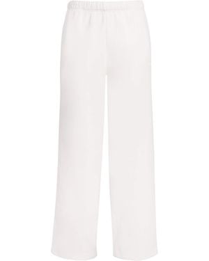 Skims Cotton-Blend Fleece Straight Joggers - White