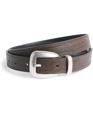 MOLEBO Burnished Leather Western Belt - Multicolour