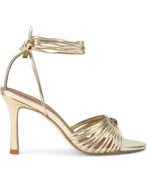Kurt Geiger Metallic Leather Embellished Heeled Sandals