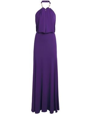 Rabanne Chain-Detail Halterneck Gown - Purple
