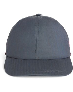 Isaia Wool-Blend Embroidered Baseball Cap - Blue