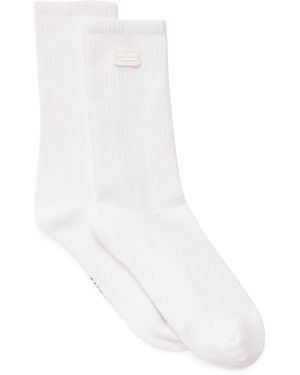 Sandro Cotton-Blend Double S Socks - White