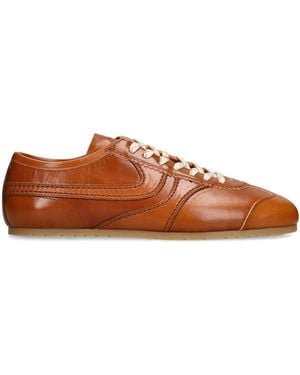 Dries Van Noten Leather Dustin Trainers - Brown