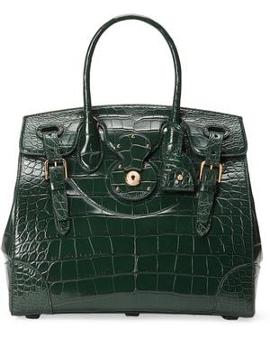 Ralph Lauren Alligator Leather Ricky 33 Top-Handle Bag - Green