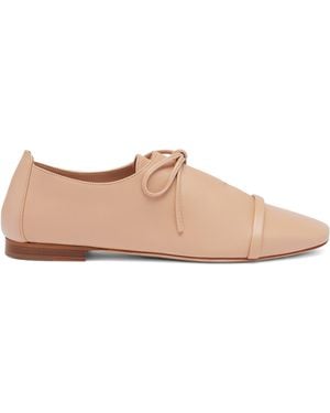 Malone Souliers Nappa Leather Lace-Up Jean Flats - Pink