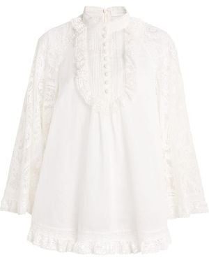Zimmermann 'Ascension' Lace Blouse - White