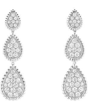 Boucheron And Diamond Serpent Bohème Pendant Earrings - White