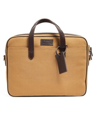 Polo Ralph Lauren Canvas Leather-badge Briefcase - Brown