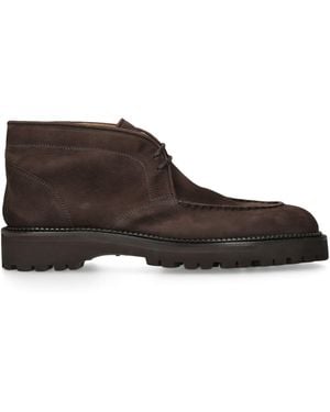 John Lobb Suede Field Chukka Boots - Brown