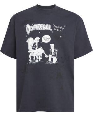 DOMREBEL Cotton Expensive Taste T-Shirt - Blue