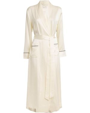 Harrods Silk Satin Robe - Natural