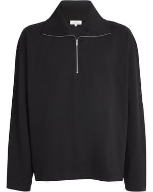 Studio Nicholson Cotton Quarter-Zip Jumper - Black