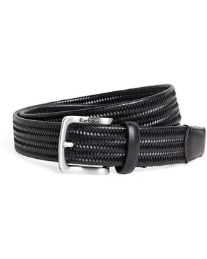 Barbour Leather Stretch Belt - Black