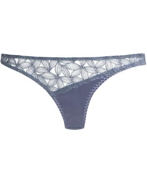 Coco De Mer Lace Esme Open Briefs - Blue
