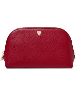 Aspinal of London Small Grained Leather Cosmetics Case - Red