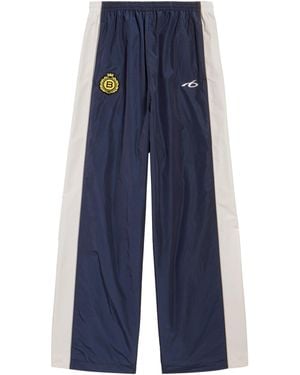 Balenciaga Cotton-Blend Technical Trousers - Blue