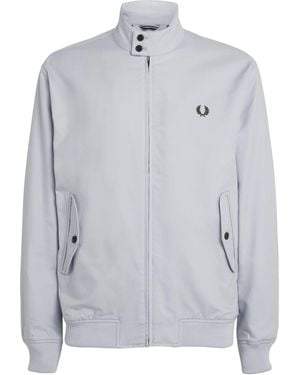 Fred Perry Logo Harrington Jacket - Gray