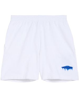 Balenciaga Cotton Wet Brush Shorts - White