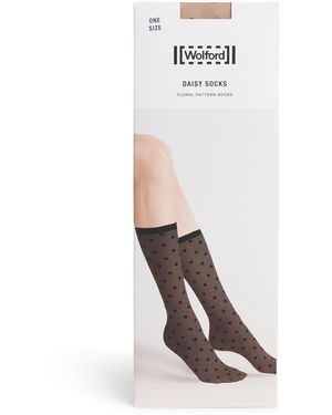 Wolford Daisy Mid-Calf Socks - White
