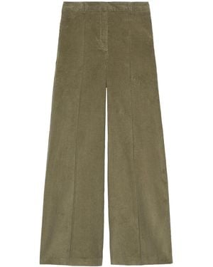 MAX&Co. Corduroy Wide-Leg Trousers - Green