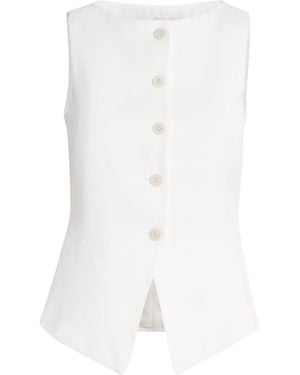 Eleventy Twill Waistcoat - White