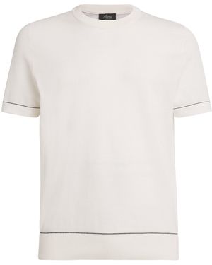 Brioni Sea Island Cotton Knitted T-Shirt - White