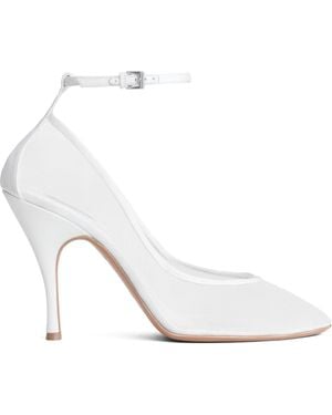 Alaïa Mesh Ankle-Strap Pumps 100 - White