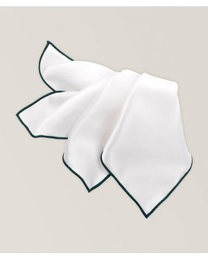 Dion Lee Contrast Trim Silk Pocket Square - Natural