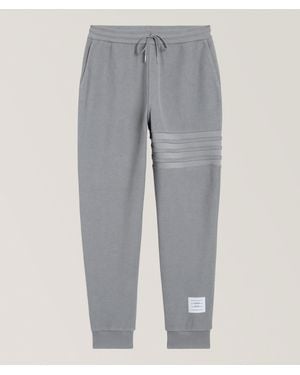 Thom Browne 4-Bar Reverse Loopback Sweatpants - Grey